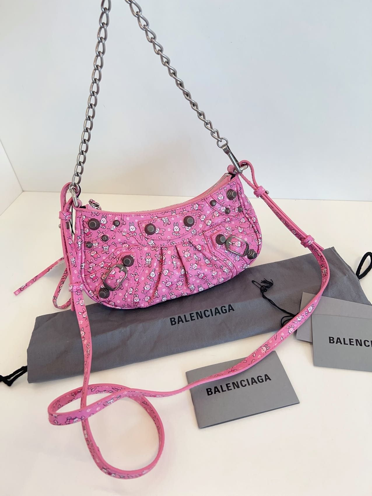 Preloved Balenciaga Le Cagole mini bag pink 20*12cm 106866
