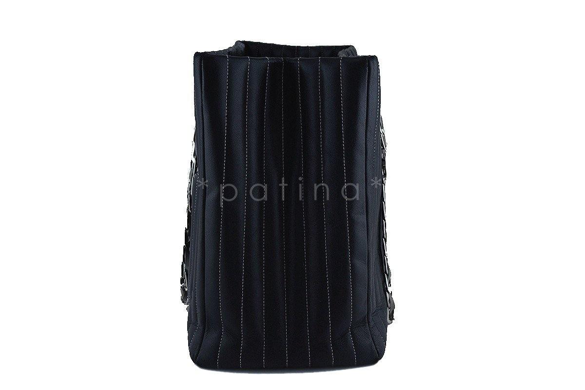 Chanel Black Lambskin Large Mademoiselle Vertical Tote Bag