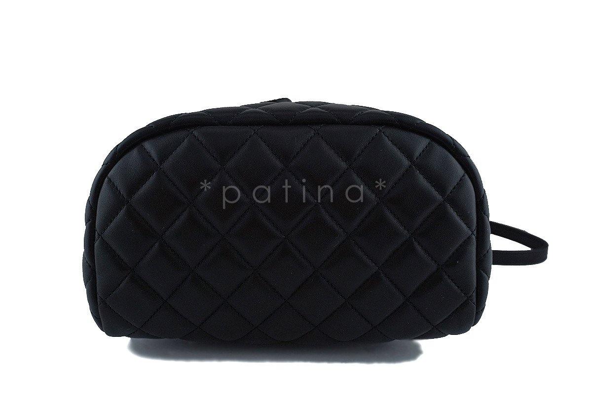 New 17S Chanel Black Classic Quilted Urban Spirit Backpack Bag RHW