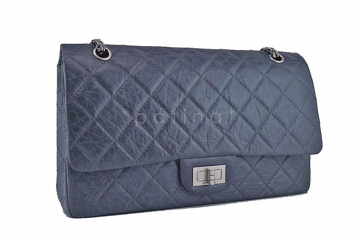 Chanel Gray 227 Reissue 2.55 Jumbo Classic Double Flap Bag