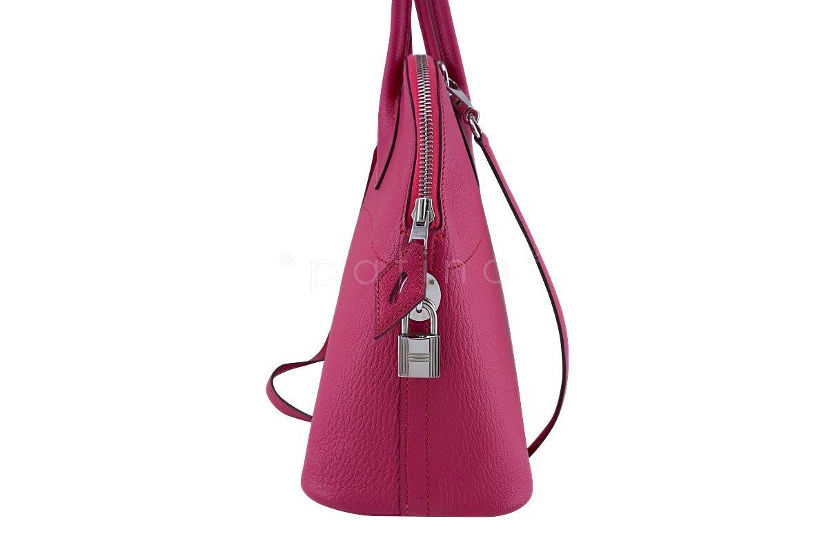Hermes Rose Shocking Chevre Pink 31cm Bolide Tote Bag