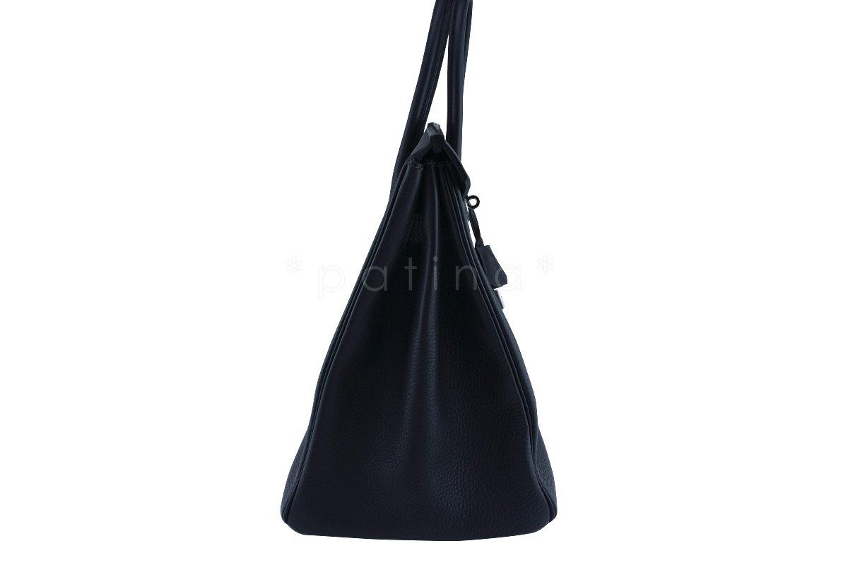Hermes Indigo Togo Blue-Black 35cm Birkin Bag PHW