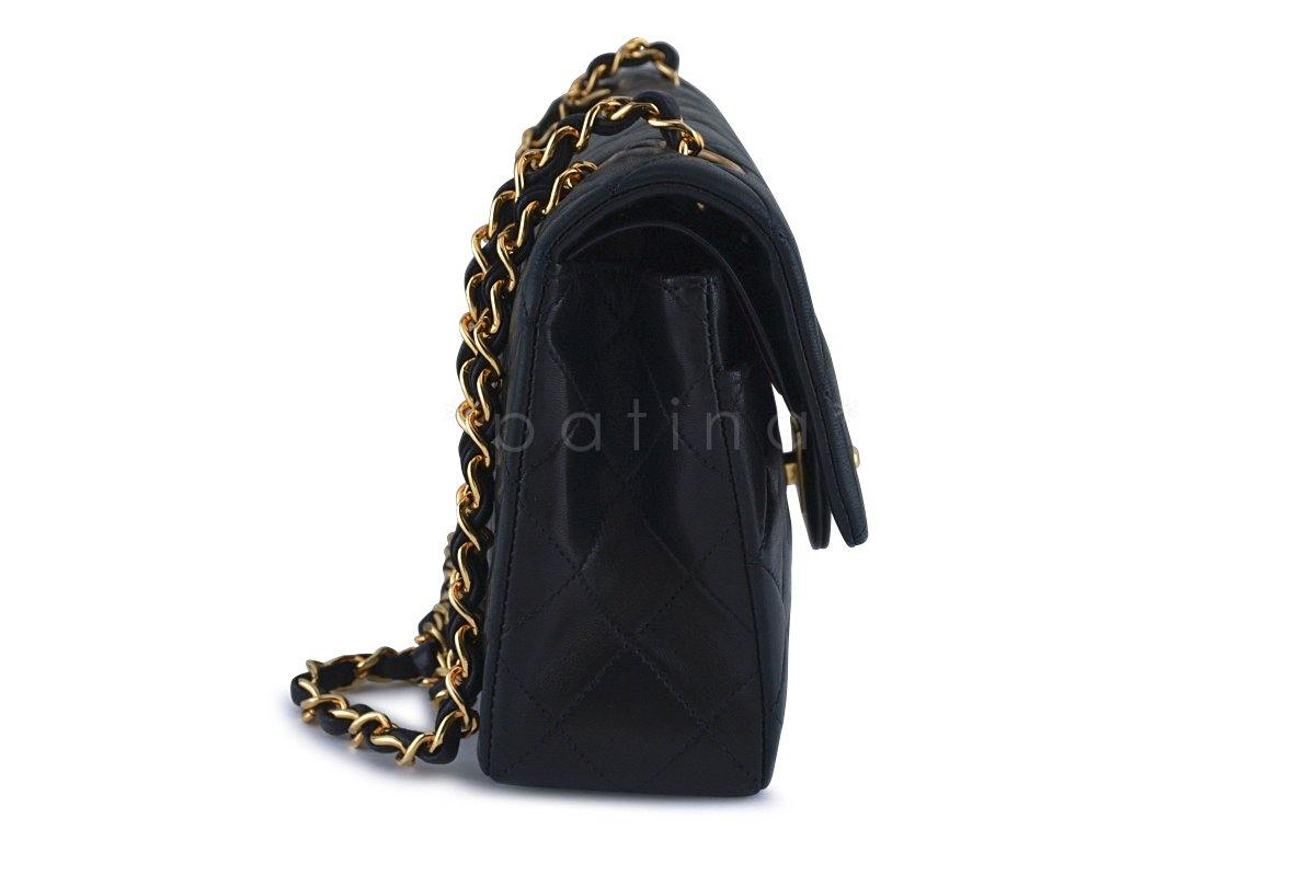 Chanel Black Lambskin Small Classic 2.55 Double Flap Bag