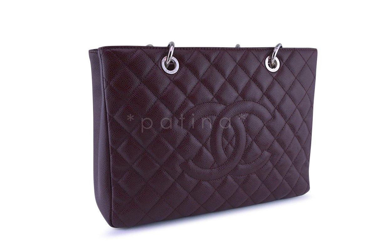 Chanel Burgundy Caviar Classic Grand Shopper Tote GST Shopping Bag