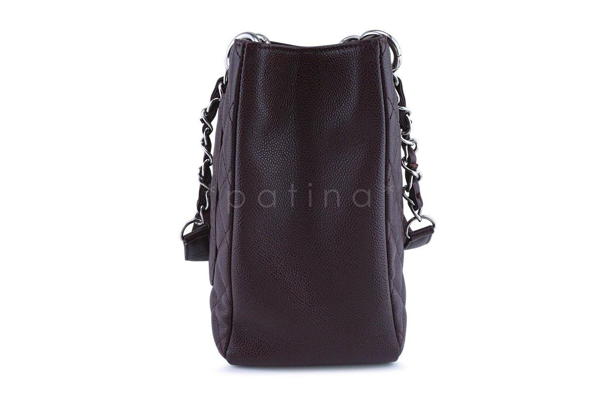 Chanel Burgundy Caviar Classic Grand Shopper Tote GST Shopping Bag