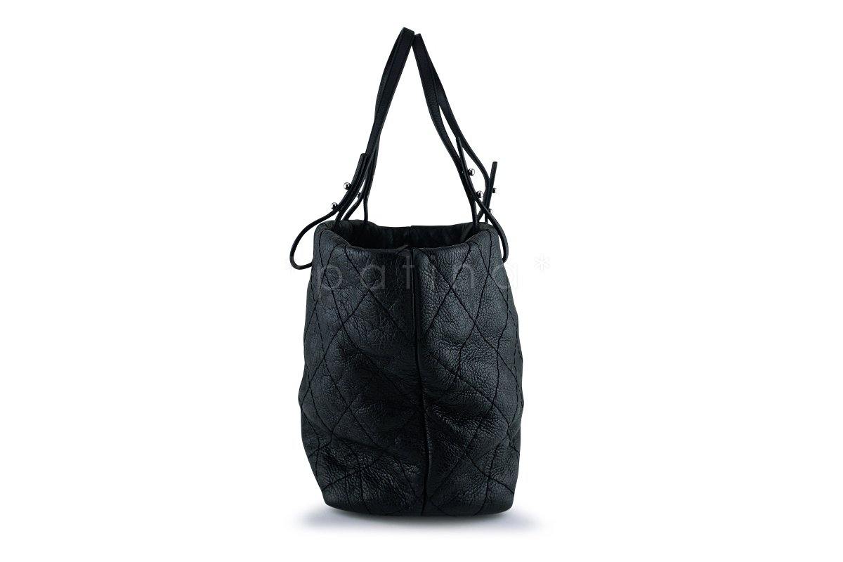 Chanel Black On the Road Large Quilted Classic Tote Bag