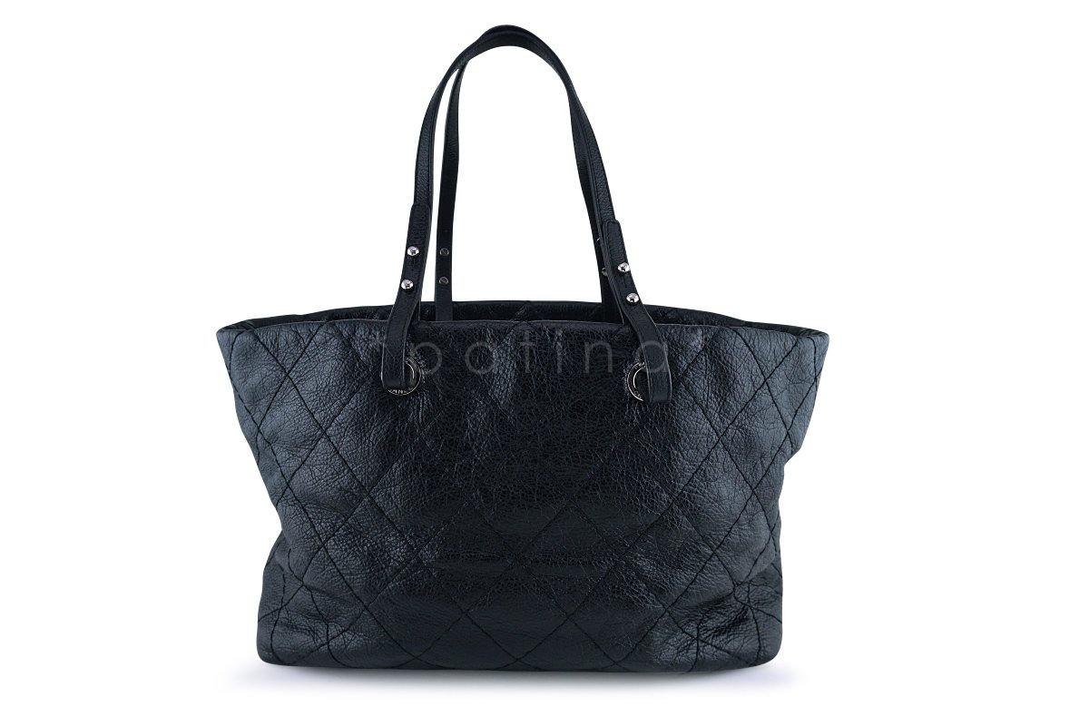 Chanel Black On the Road Large Quilted Classic Tote Bag