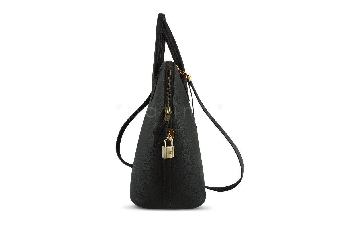 Hermes Ebene Fjord Dk Brown 35/37cm Bolide Shoulder Tote Bag