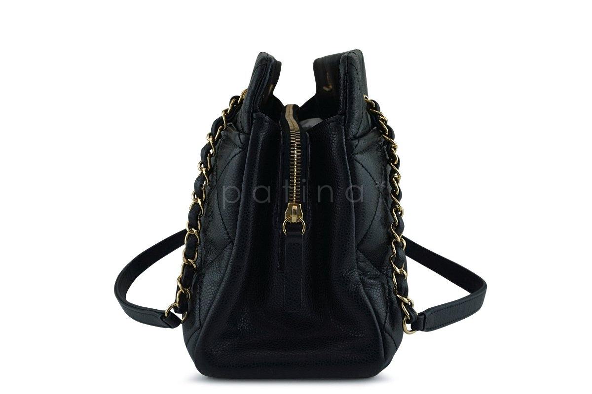 Chanel Black Caviar Timeless Tote GST Grand Shopping Bag GHW