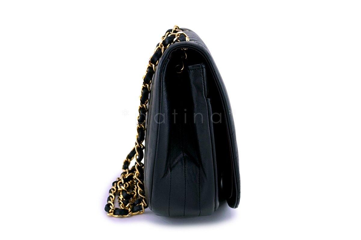 Rare Chanel Vintage Lambskin Rounded Classic Flap Bag 24k GHW