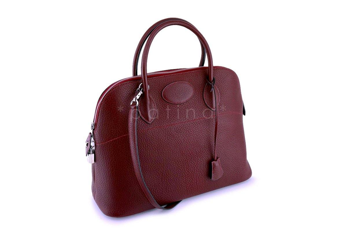 Hermes Rouge H Red Clemence Bolide 35/37 Bag