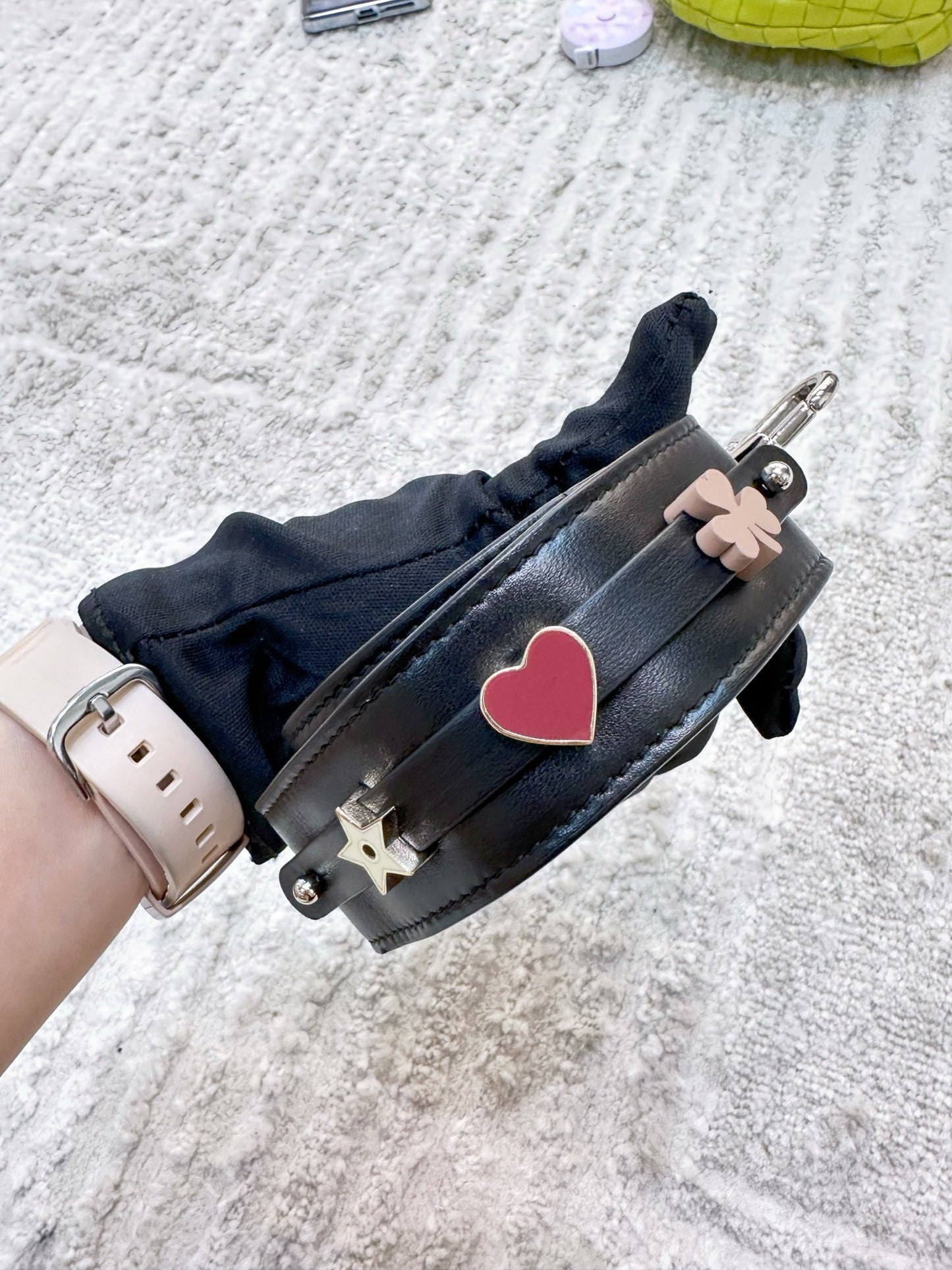 CHRISTIAN DIOR Lambskin Cannage Small My ABCDior Lady Dior Black SHW