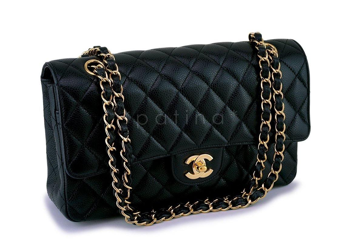 Chanel Black Caviar Medium Classic Double Flap Bag GHW