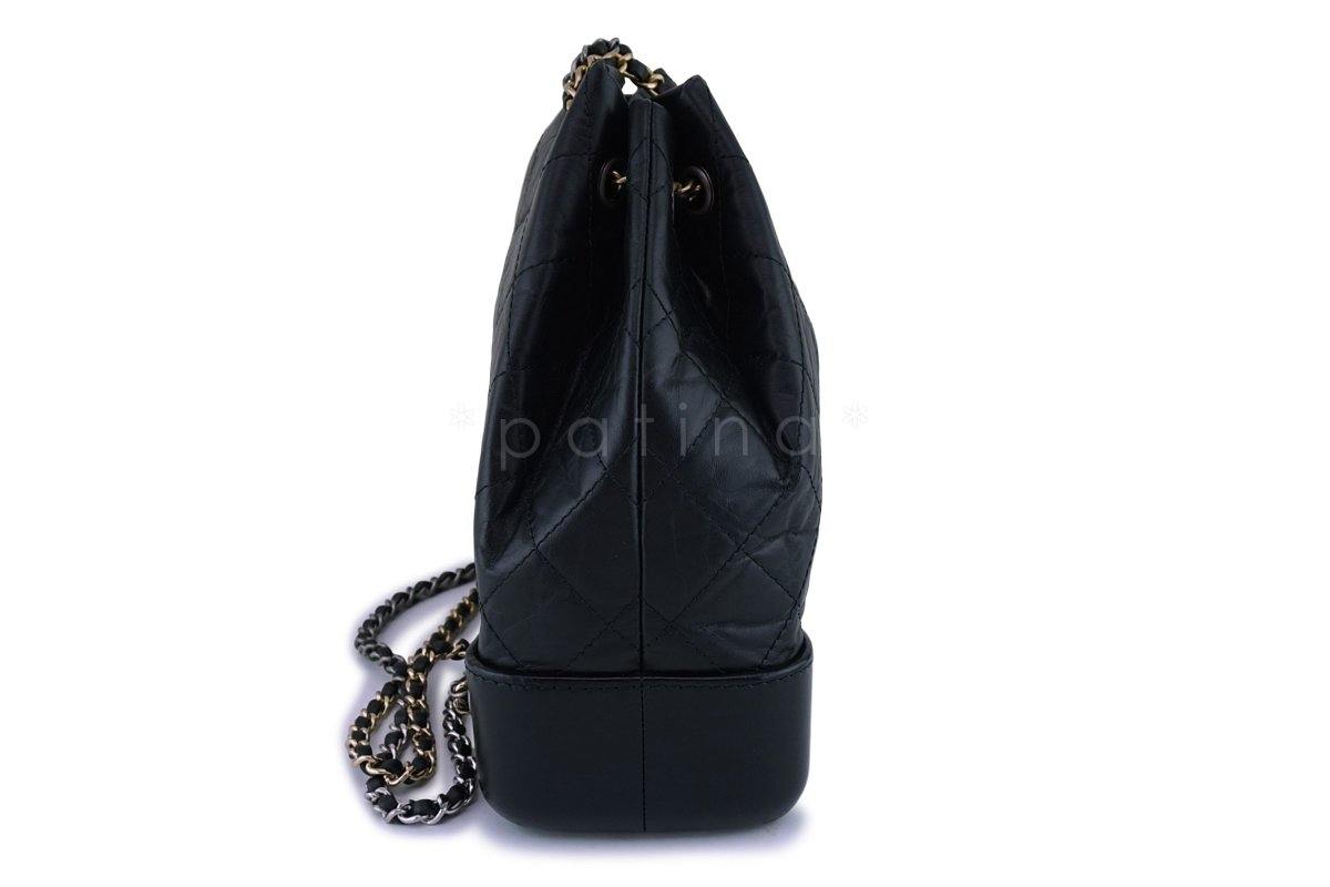 Pristine Chanel Black Small Gabrielle Backpack Bag