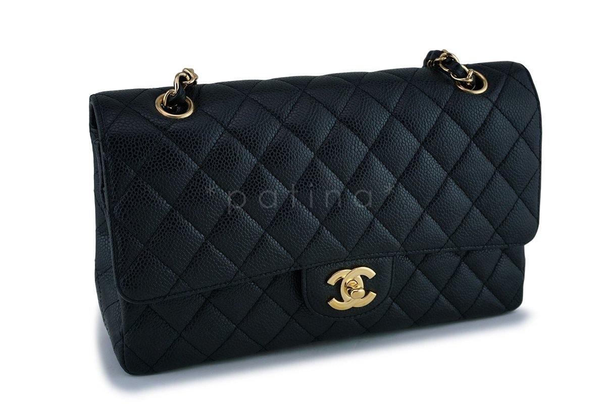 Chanel Black Caviar Medium Classic Double Flap Bag GHW