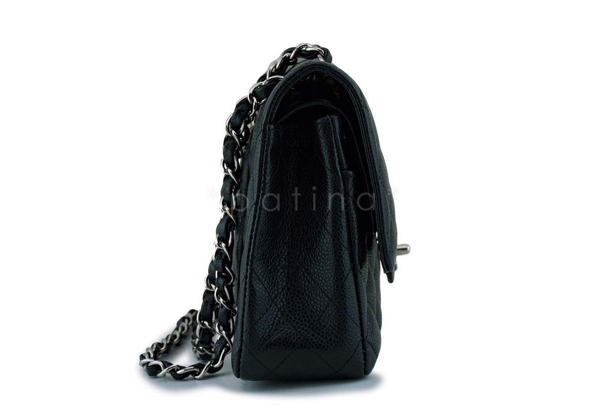 Chanel Black Caviar Medium Classic Double Flap Bag SHW