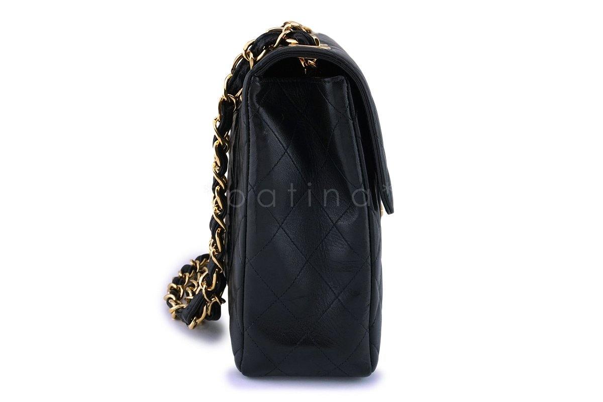 *rare* Chanel Black Vintage Jumbo Classic Flap Bag 24k GHW
