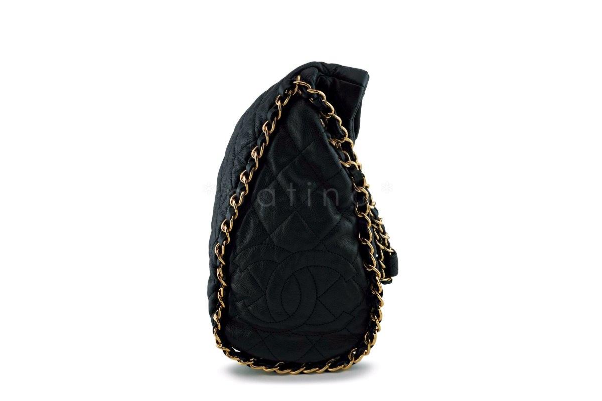 Chanel Black Large Chain Around Tote Ultimate Soft Hobo Bag GHW