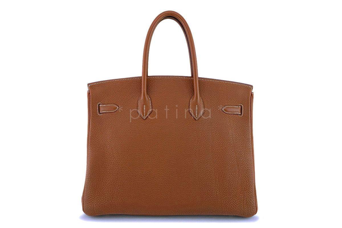 Hermes Gold Camel Togo 35cm Birkin Tote Bag GHW