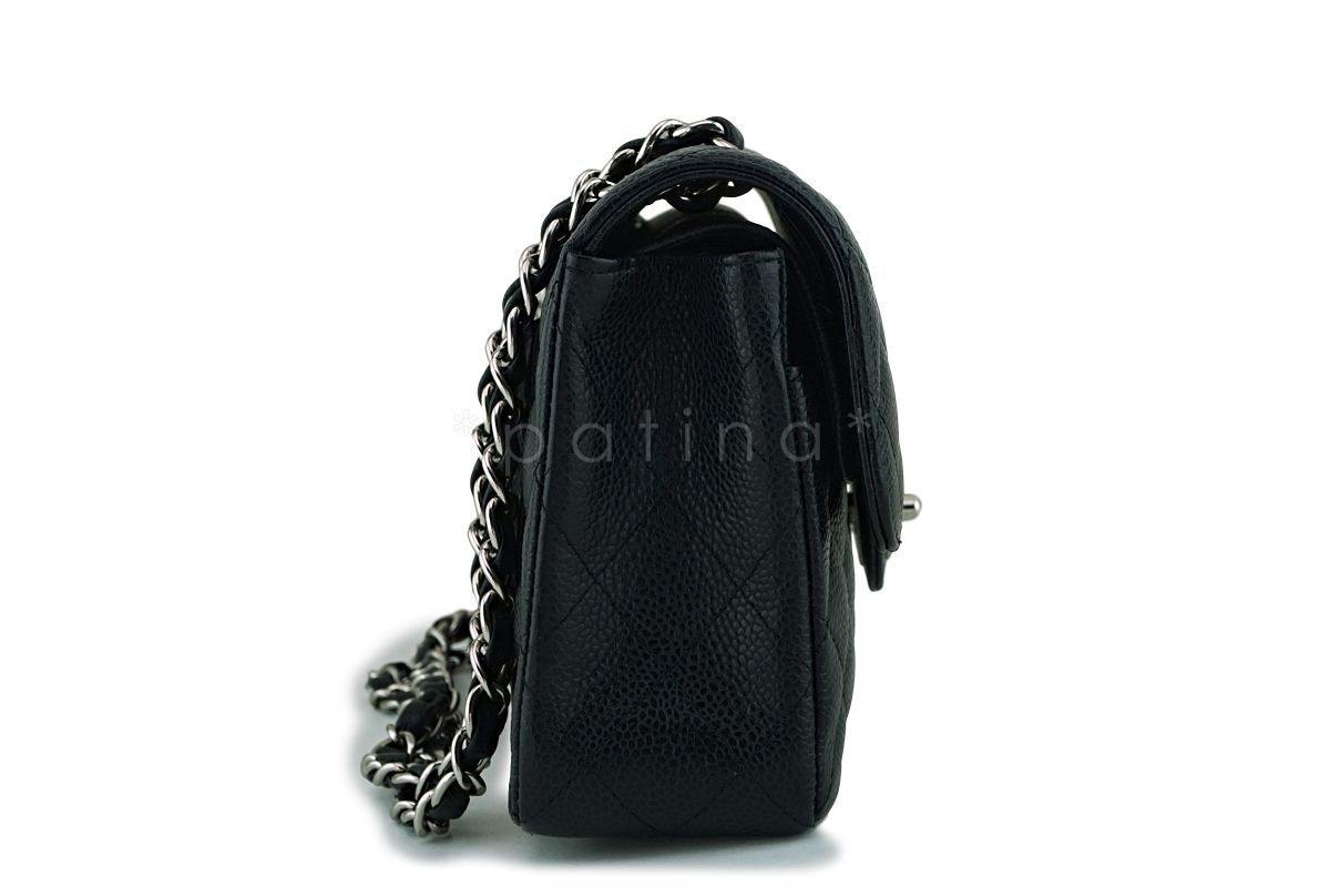 Chanel Black Caviar Small Classic Double Flap Bag SHW