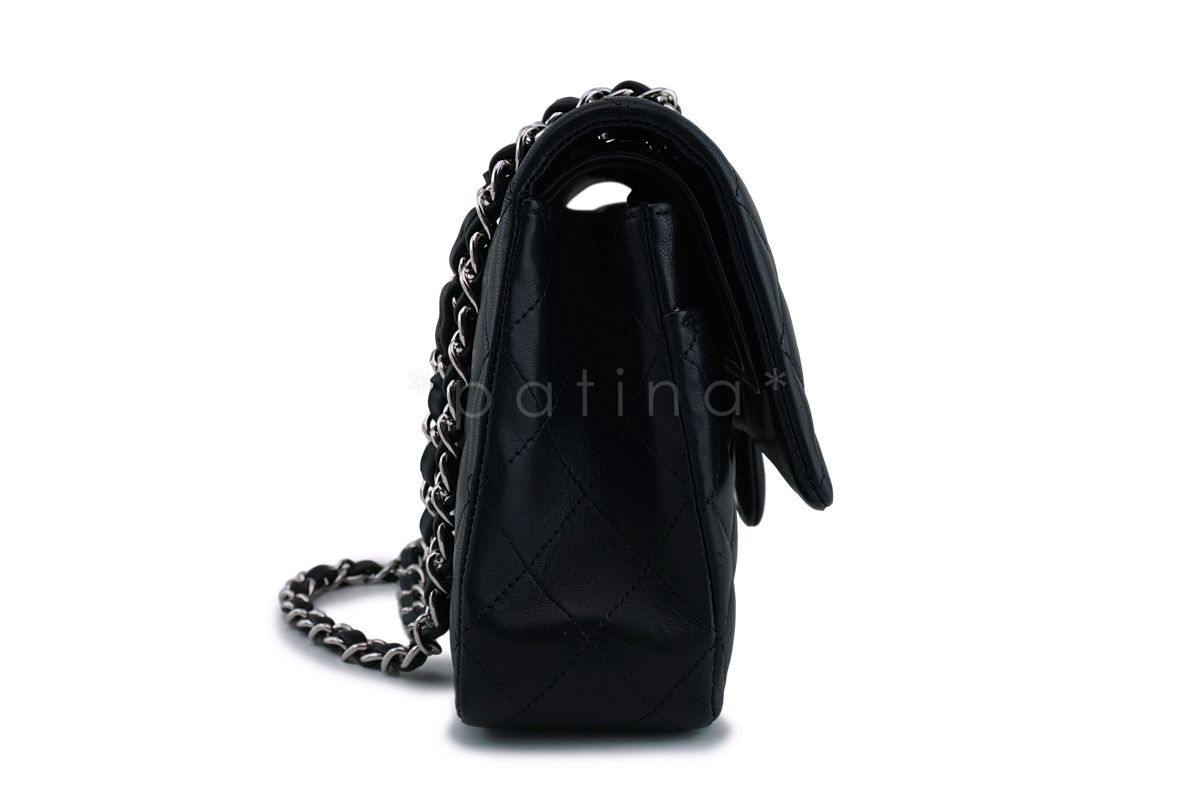 Chanel Black Lambskin Medium Classic Double Flap Bag SHW