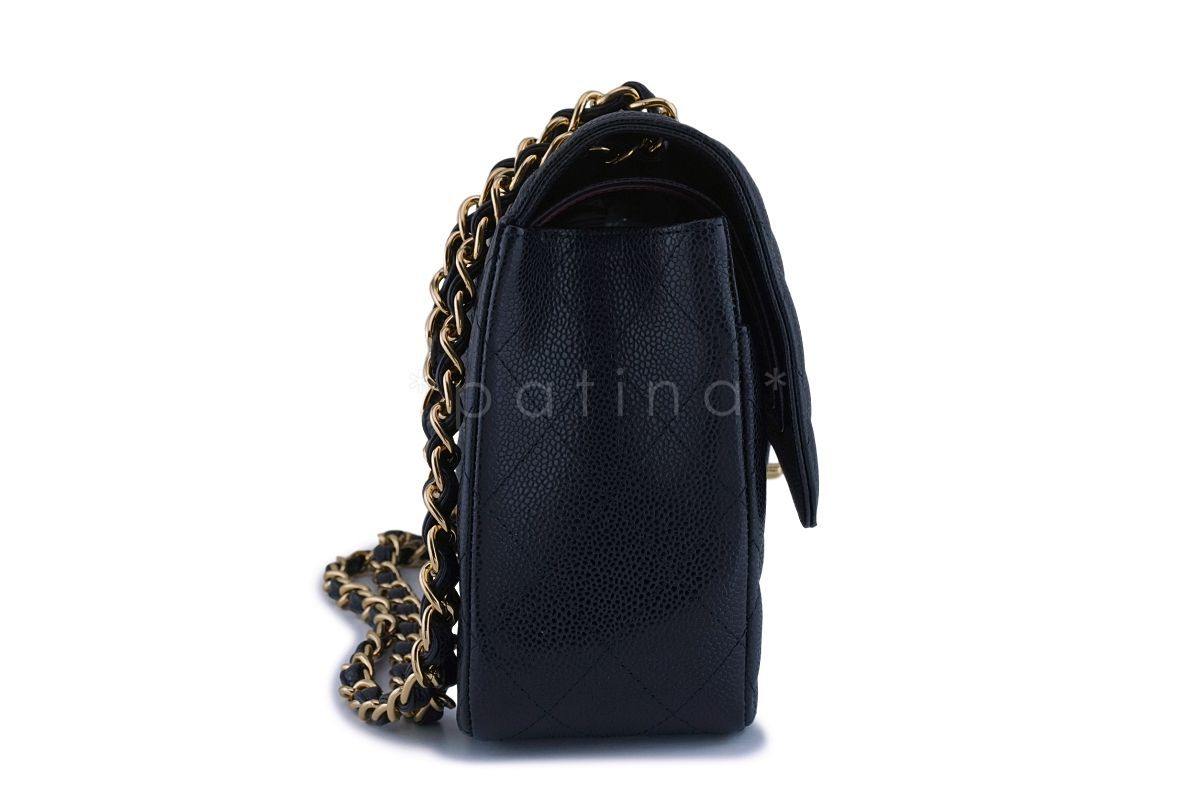 Chanel Black Caviar Jumbo Classic Double Flap Bag GHW