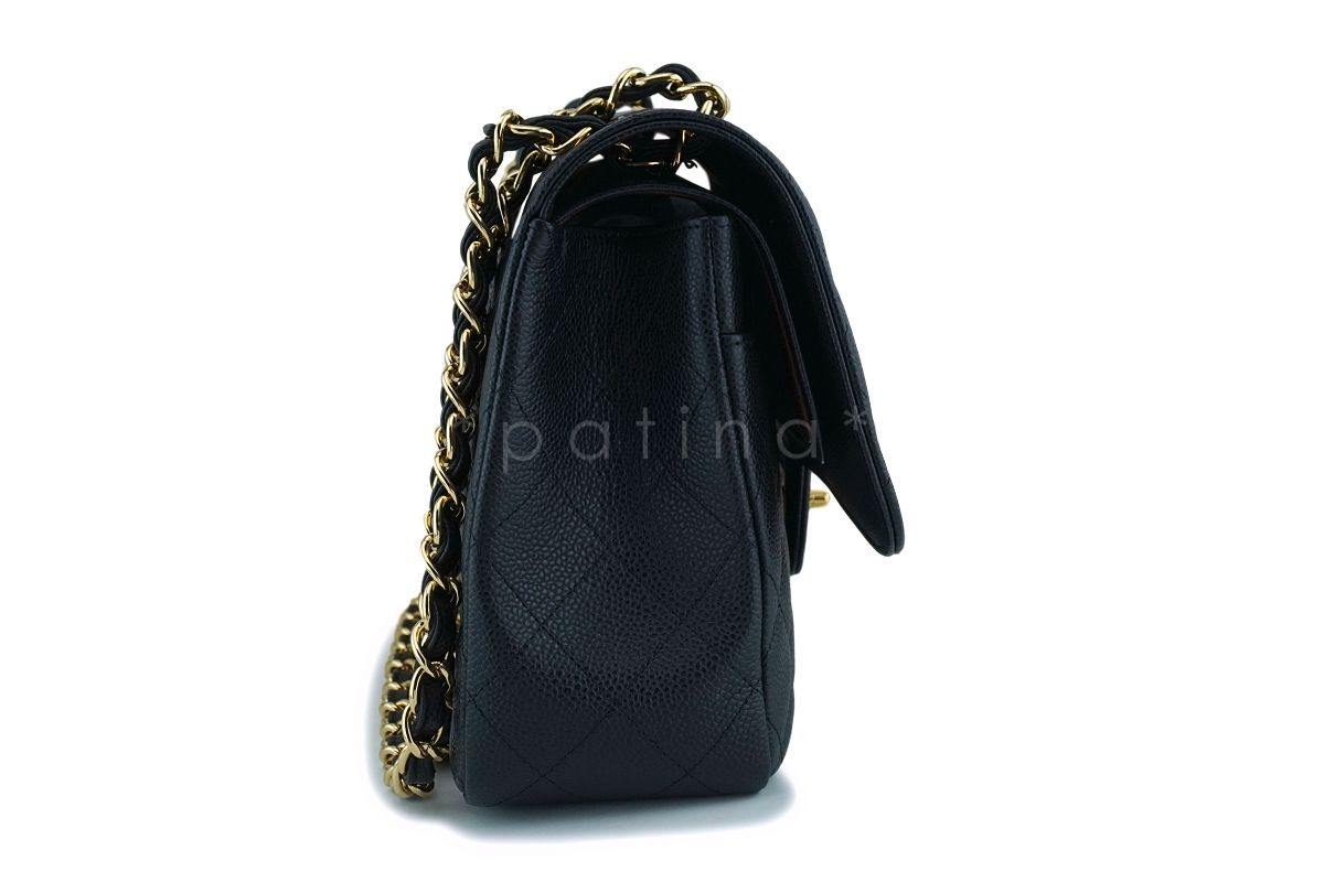 Chanel Black Caviar Classic Jumbo Double Flap Bag GHW