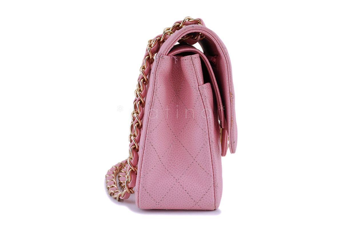 Chanel Pink Caviar Medium Classic Double Flap Bag 24k GHW