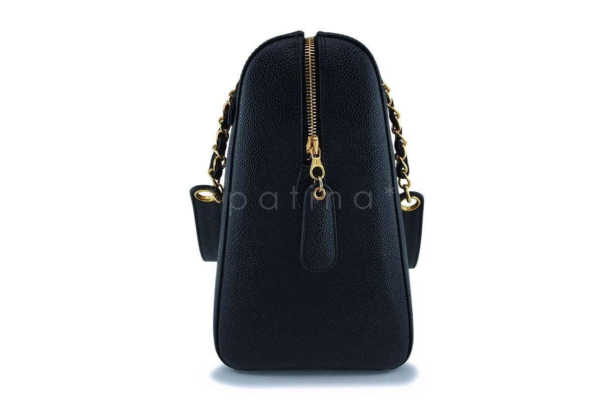 Rare Chanel Vintage Black Caviar XL Timeless Shopper Tote Bag