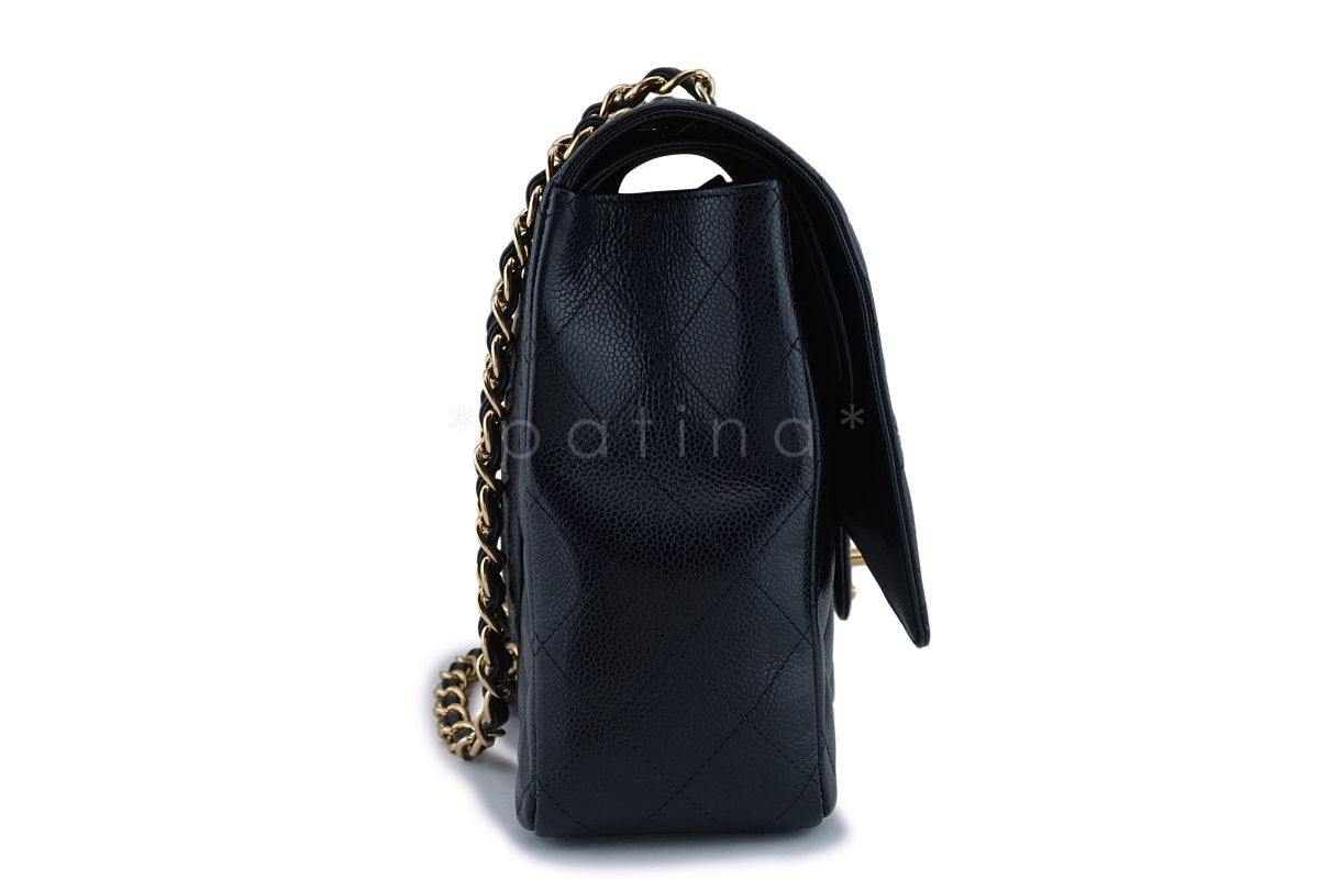 Chanel Black Caviar Maxi Classic Double Flap Bag GHW