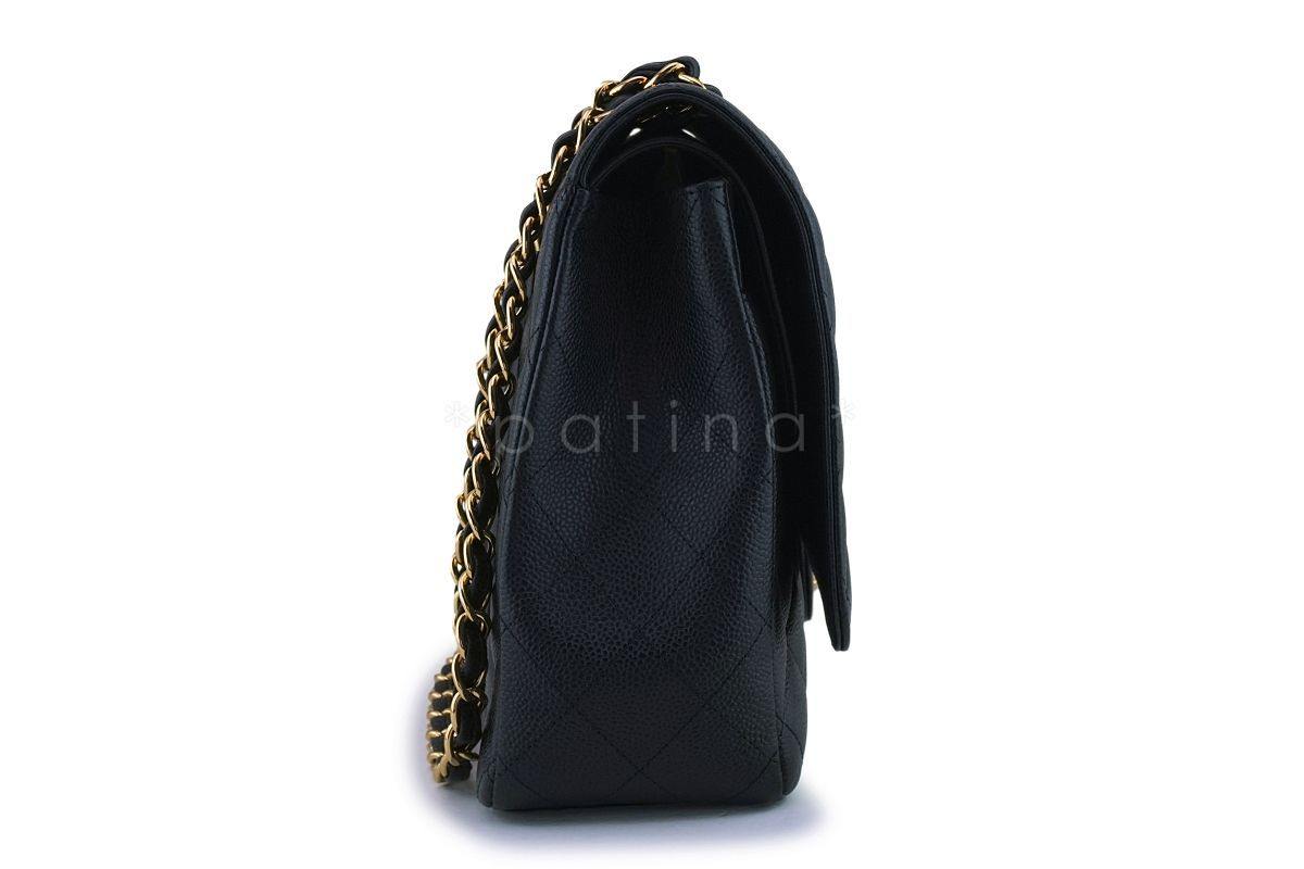Chanel Black Caviar Maxi "Jumbo XL" Classic Double Flap Bag GHW