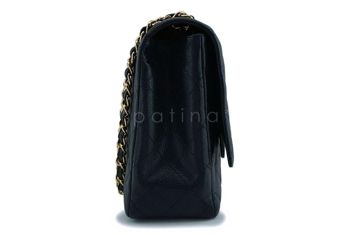 Chanel Black Caviar Maxi "Jumbo XL" Classic Flap Bag GHW