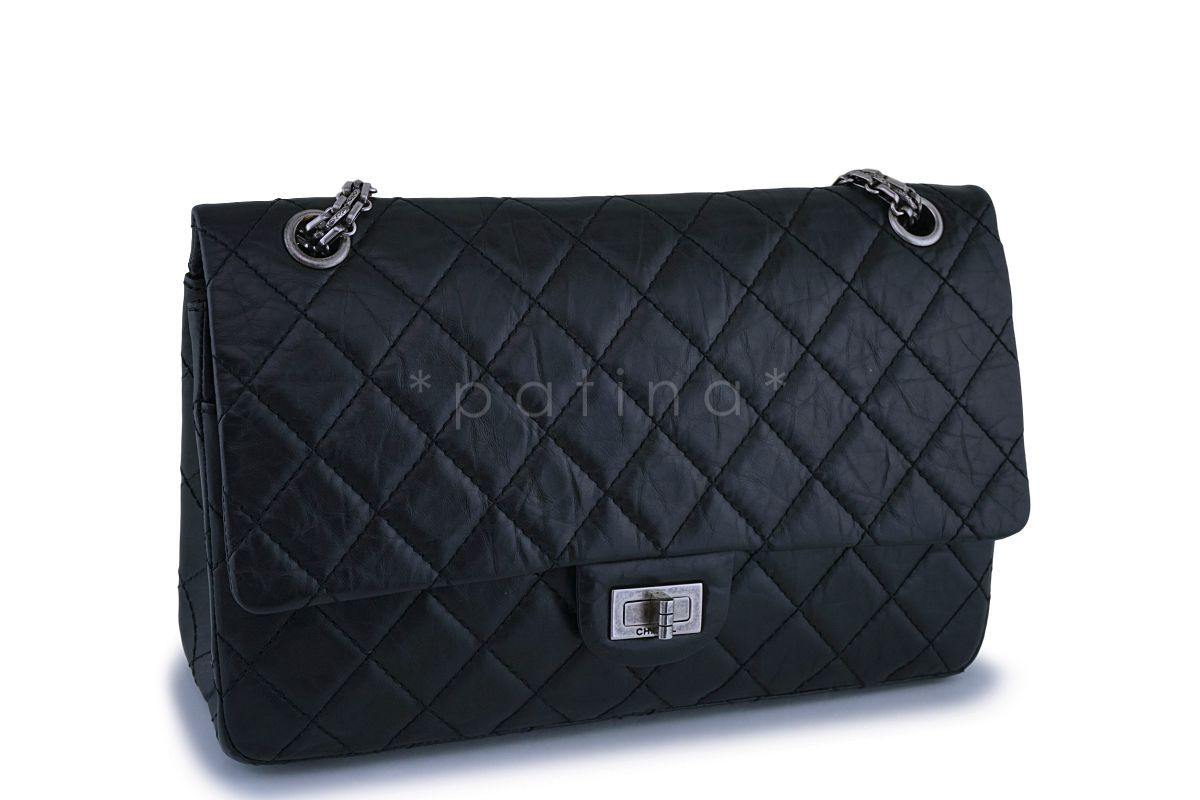 Chanel Black Medium 226 2.55 Reissue Classic Double Flap Bag RHW