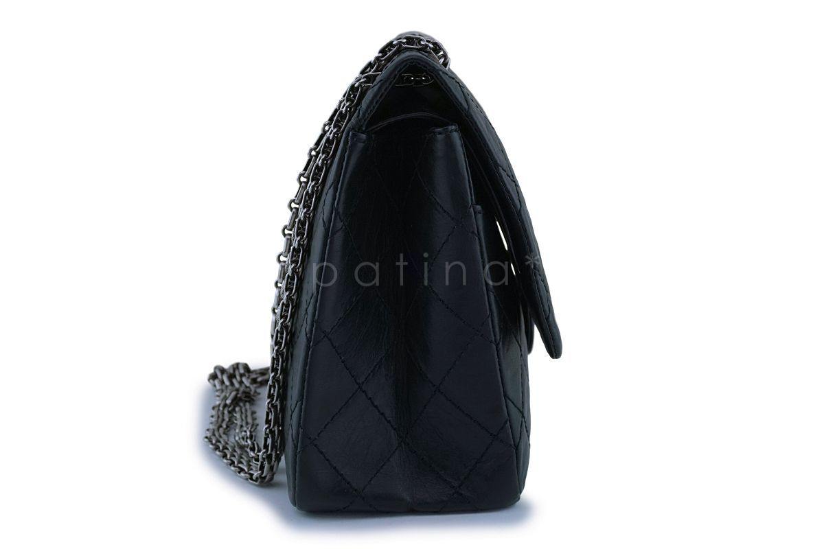 Chanel Black Medium 226 2.55 Reissue Classic Double Flap Bag RHW