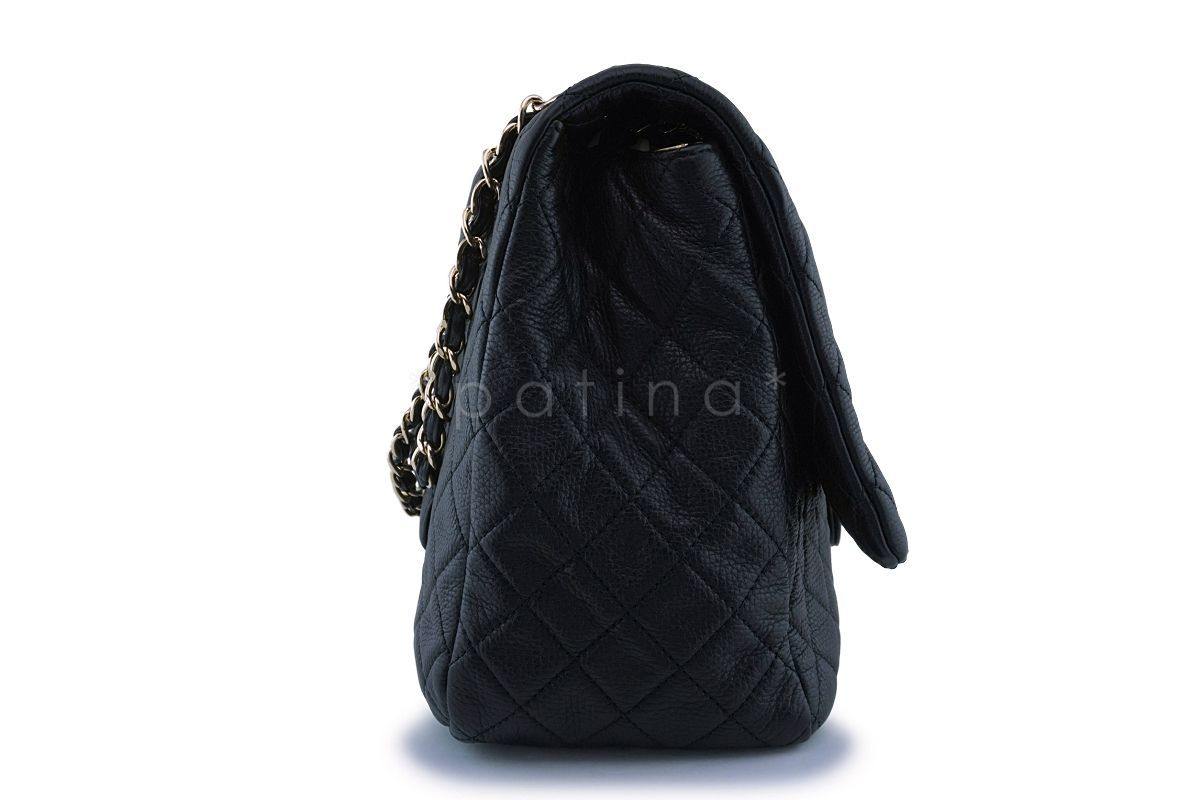 Chanel Black Ltd Airlines Runway Travel XXL Classic Flap Bag GHW