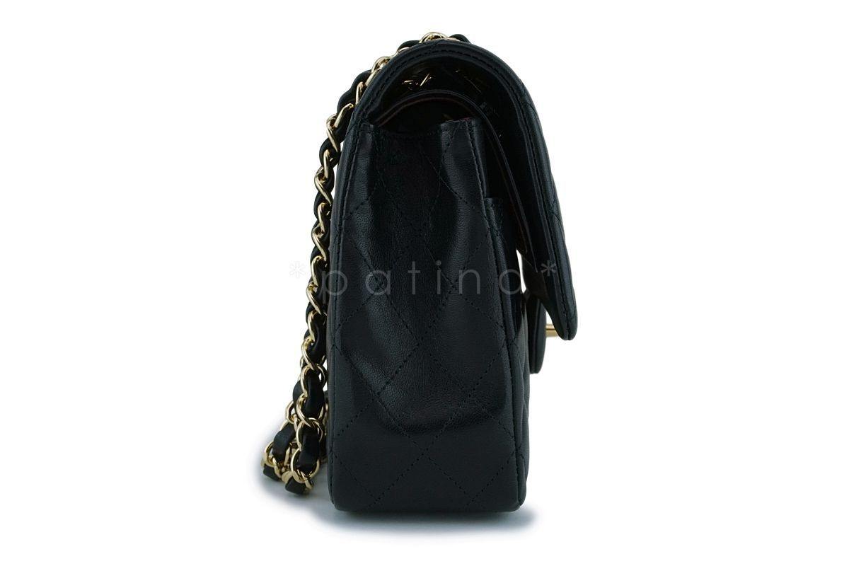 Chanel Black Lambskin Medium Classic Double Flap Bag GHW
