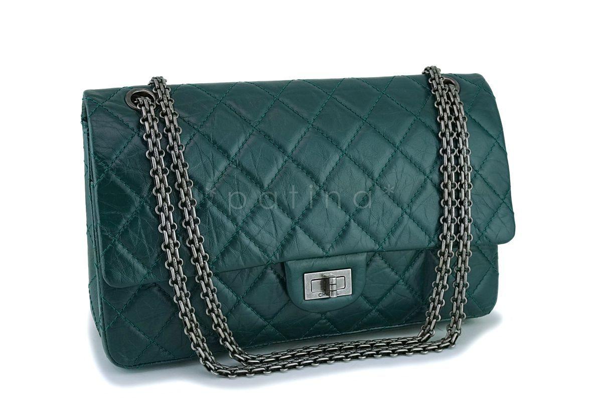 Chanel Emerald Green 226 Medium 2.55 Reissue Classic Flap Bag RHW
