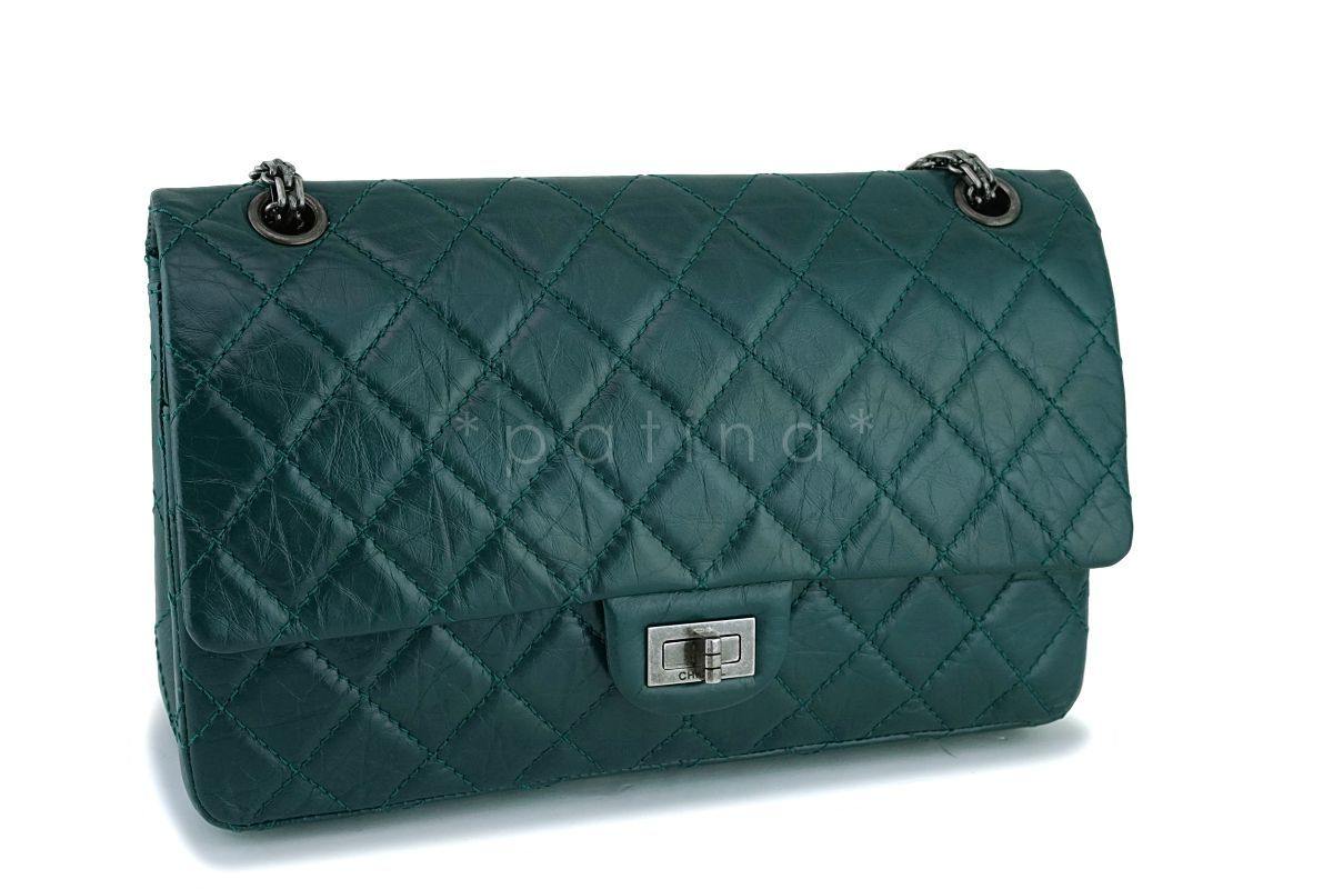 Chanel Emerald Green 226 Medium 2.55 Reissue Classic Flap Bag RHW