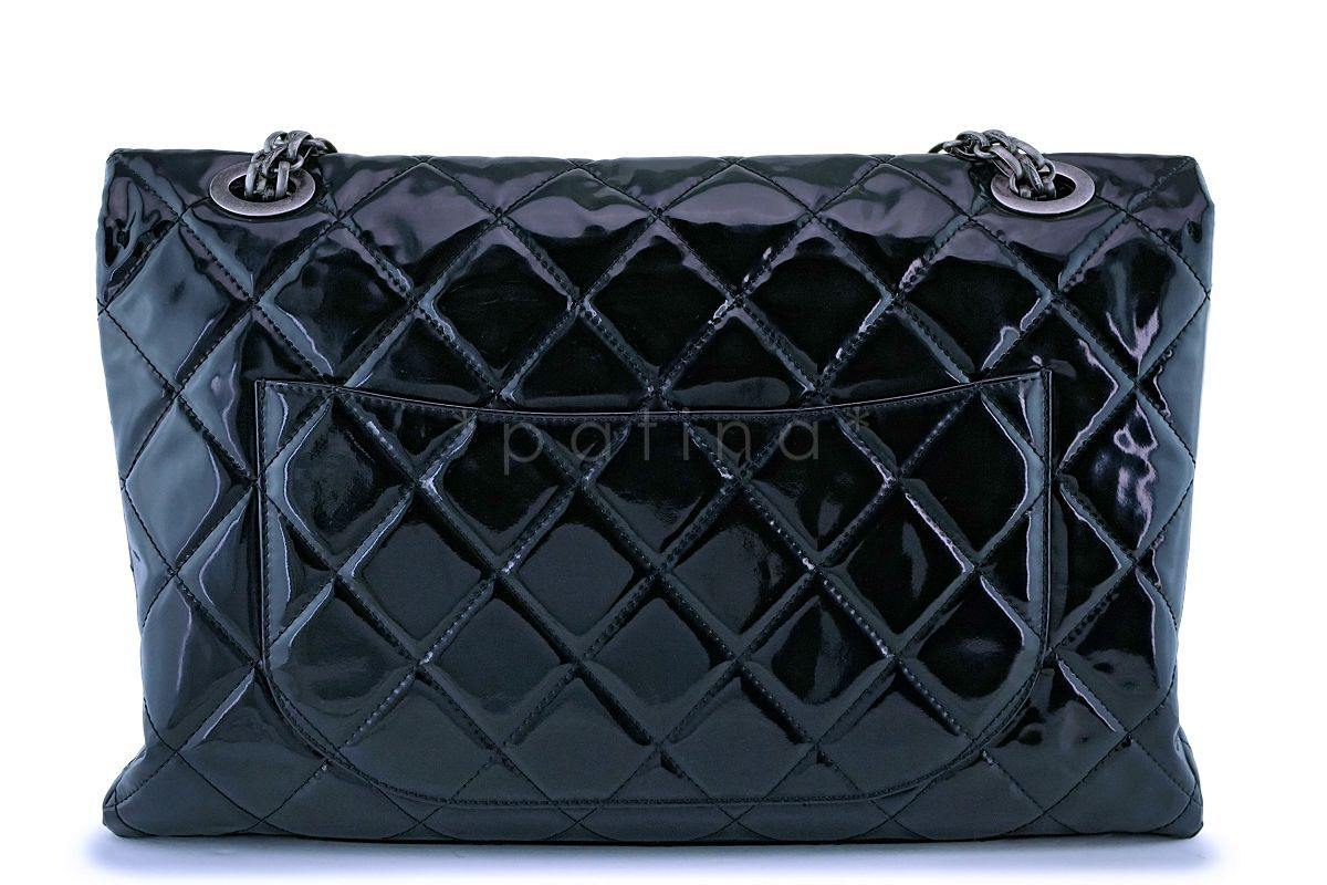 Chanel Black 19in Giant Jumbo XXL Classic Reissue Flap Bag RHW