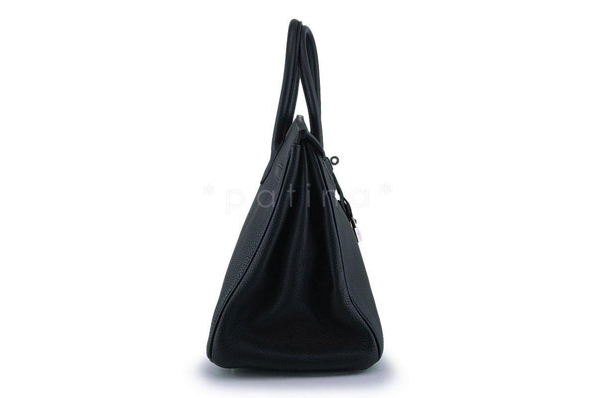Hermes Black Togo Leather 35cm Birkin Bag Palladium PHW