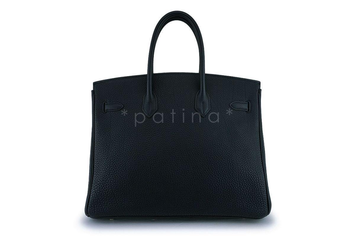 Hermes Black Togo Leather 35cm Birkin Bag Palladium PHW