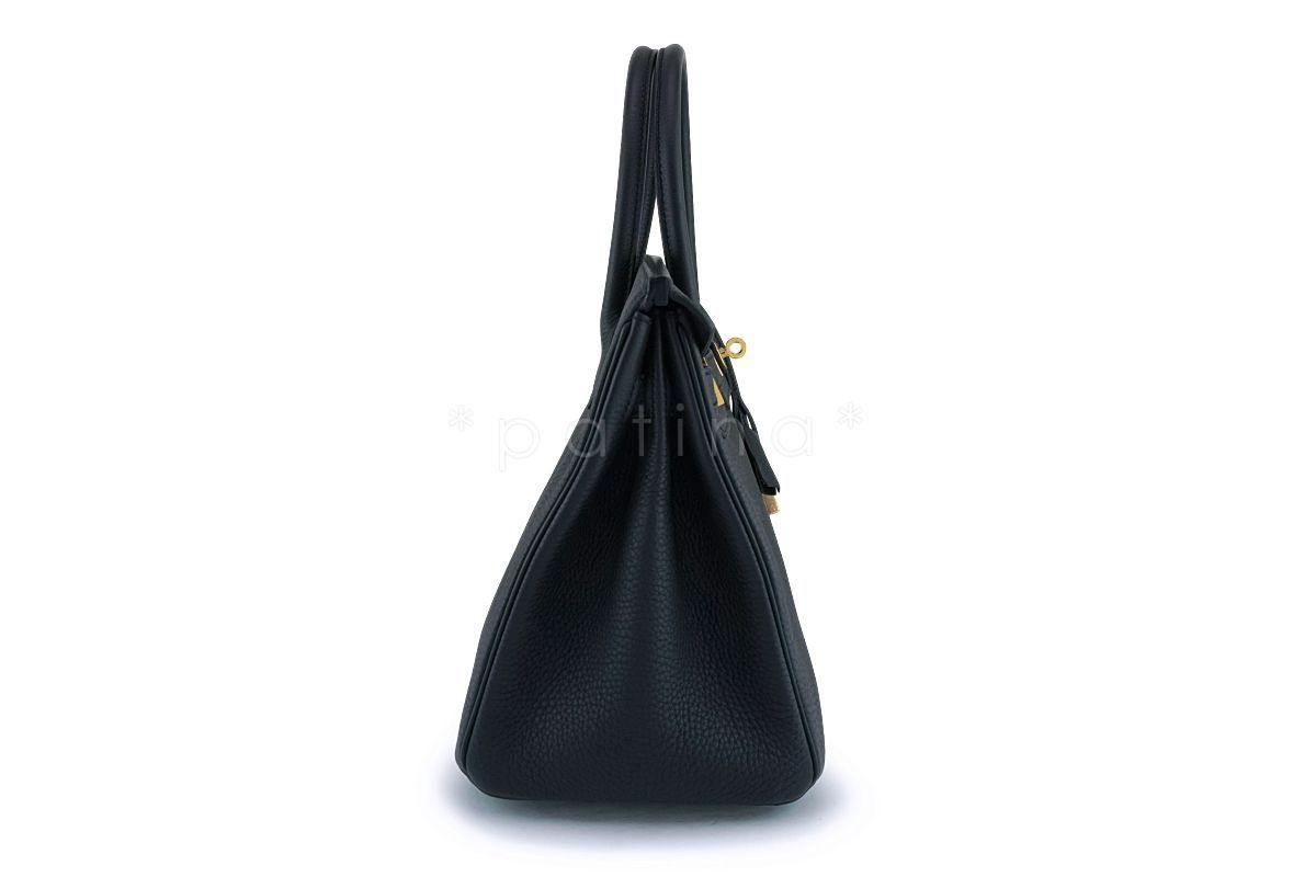 Hermes Black Togo 30cm Birkin Tote Bag GHW H8R