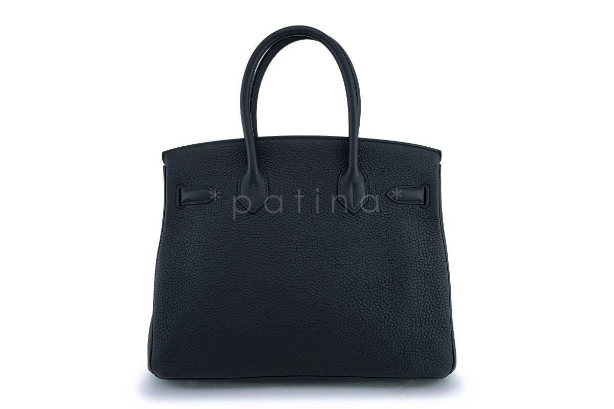 Hermes Black Togo 30cm Birkin Tote Bag GHW H8R