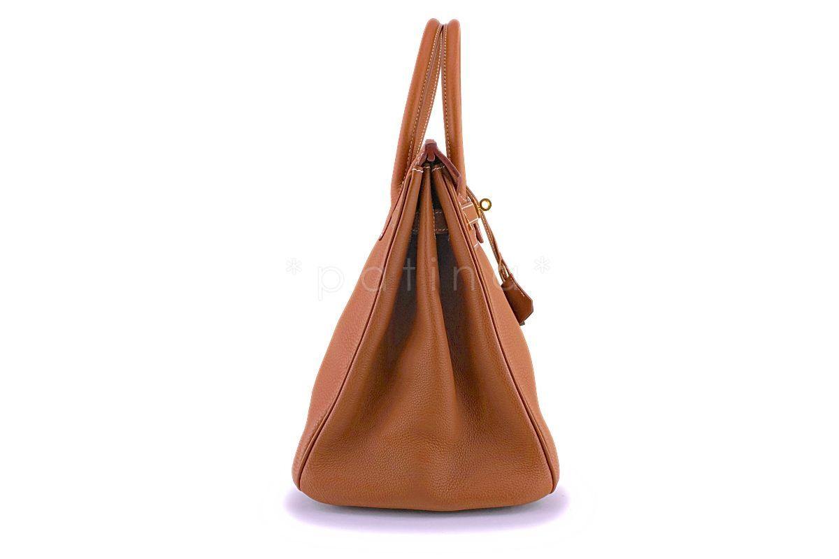 Hermes Gold Camel Togo 35cm Birkin Tote Bag GHW