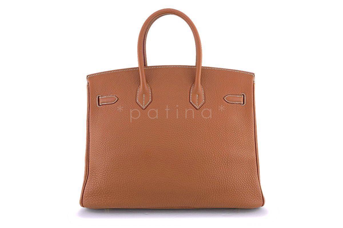 Hermes Gold Camel Togo 35cm Birkin Tote Bag GHW