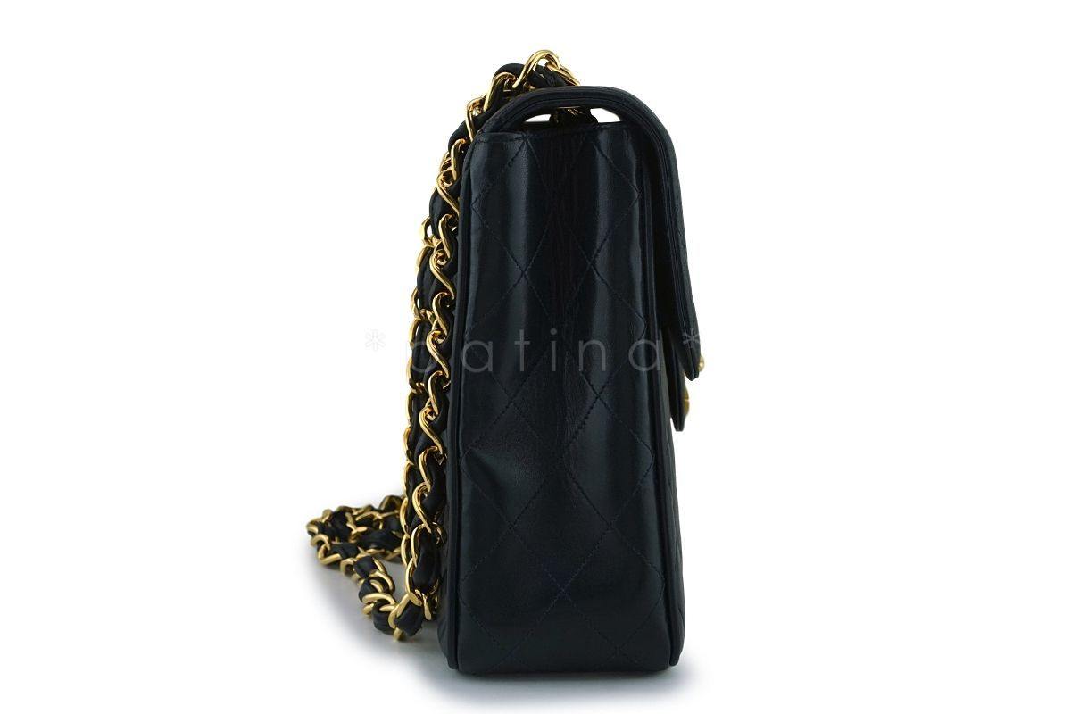 Chanel Vintage Lambskin Jumbo Classic Flap Bag 24k GHW