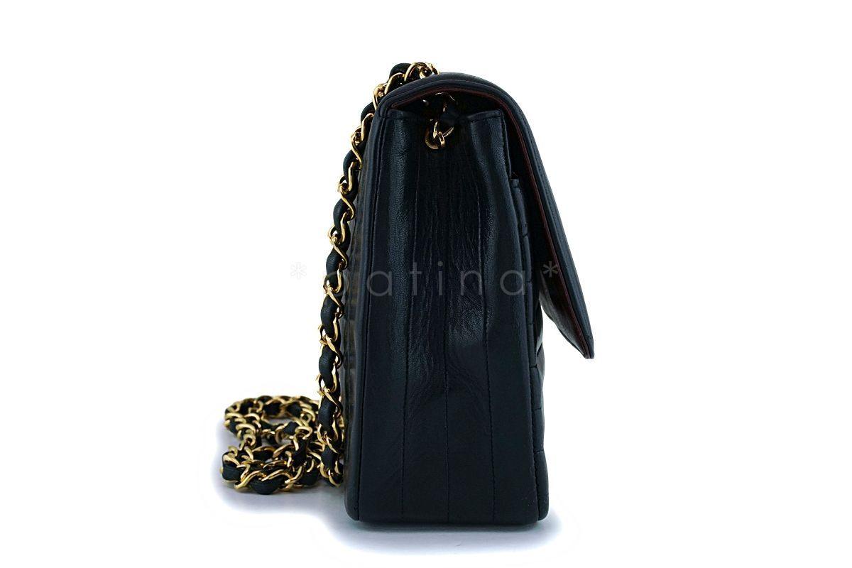 Chanel Vintage Mademoiselle Circle Logo Shoulder Flap Bag 24k GHW