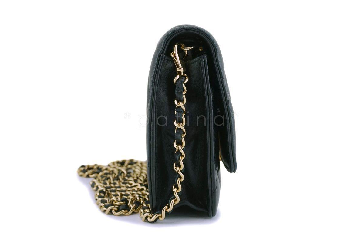 Chanel Black Lambskin Golden Class Wallet on Chain WOC Bag