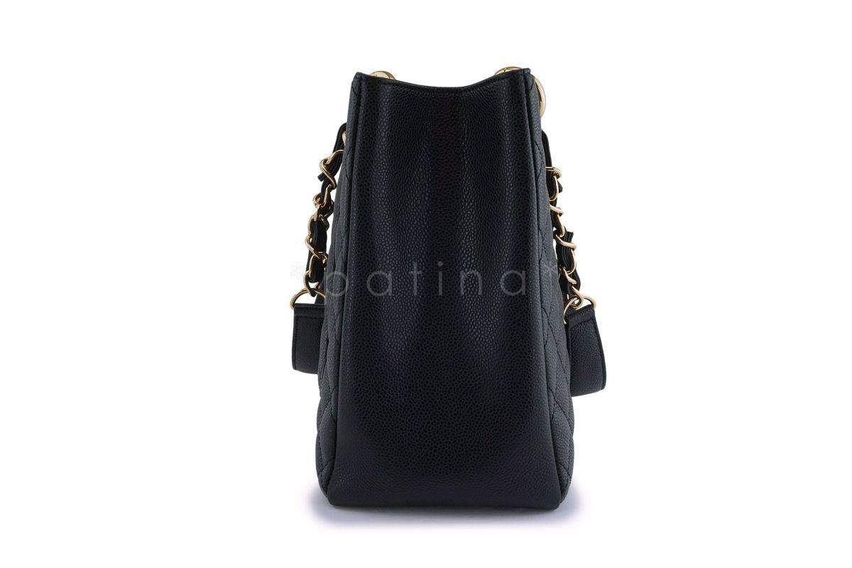 Chanel Black Caviar Grand Shopper Tote GST Bag GHW