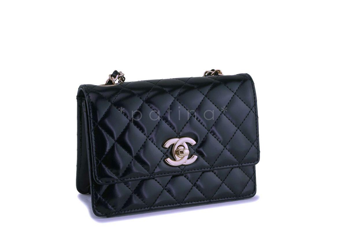 Chanel Glazed Calfskin Ultra Mini Crossbody Classic Flap Bag GHW